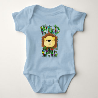WILD ONE Cute Lion Illustration Baby Bodysuit