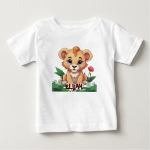 Wild One Cute Lion Jungle Theme Baby T-Shirt