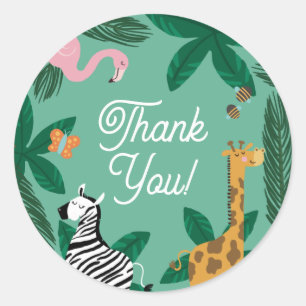 Wild One Cute Party Animal Classic Round Sticker