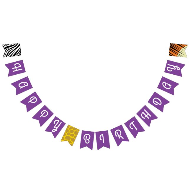 Wild One Cute Safari 1st Birthday Party Theme Bunting (All)