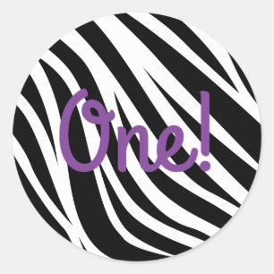 Wild One Cute Safari 1st Birthday Party Theme Classic Round Sticker