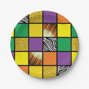 Wild One Cute Safari 1st Birthday Party Theme Paper Plate