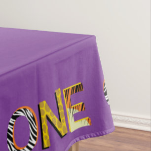 Wild One Cute Safari 1st Birthday Party Theme Tablecloth