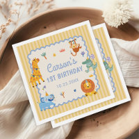 Wild One Cute Safari Animals 1st Birthday