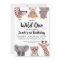  Wild One Cute Safari Baby Animals 1st Birthday