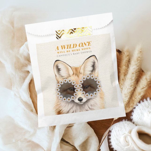 Wild One Daisy Fox Baby Shower  Favour Bags (Creator Uploaded)