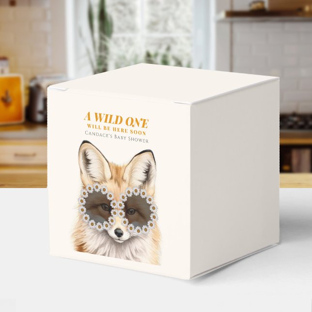 Wild One Daisy Fox Baby Shower  Favour Box (Creator Uploaded)