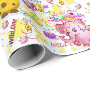 Wild One First Birthday Gift Wrapping Paper