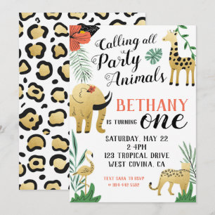 Wild One First Birthday Invitation