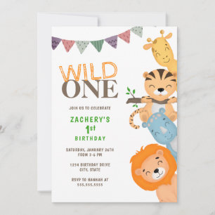 Wild One First Birthday Invitation