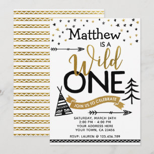 Wild One First Birthday Invitation
