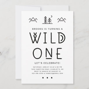 Wild One First Birthday Invitation