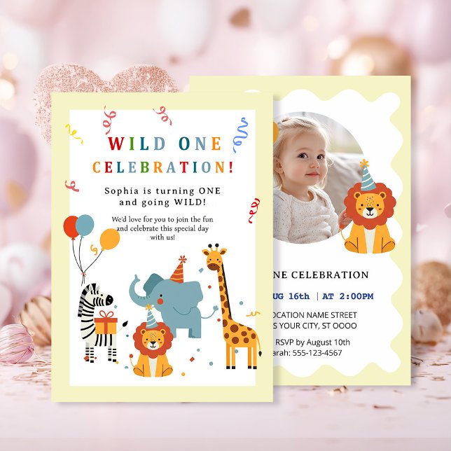Wild One First Birthday Invitation (Creator Uploaded)