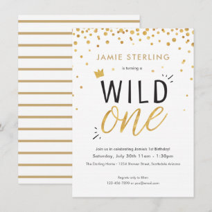 Wild One First Birthday Invitation