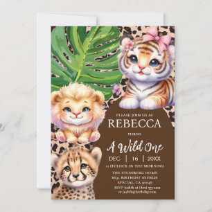 WIld One First Birthday Invitations
