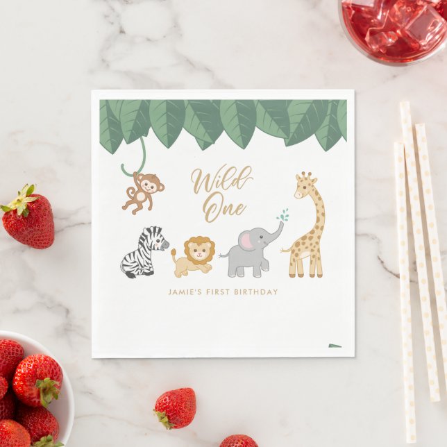 Wild One First Birthday  Napkin (Insitu)