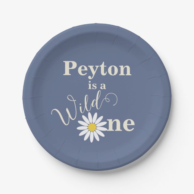 Wild One First Birthday Paper Plate (Front)