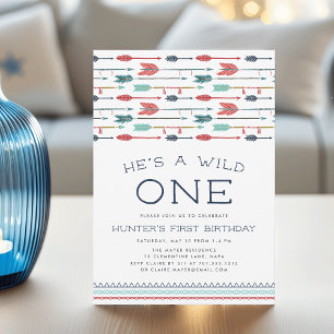 Wild One   First Birthday Party Invitation