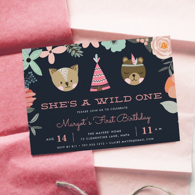 Wild One | First Birthday Party Invitation (Creator Uploaded)