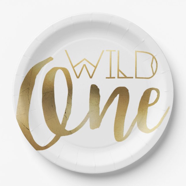 Wild One | First Birthday Party Paper Plate (Front)