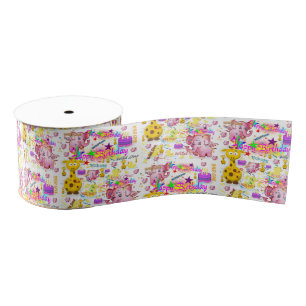 Wild One First Birthday Ribbon Grosgrain Ribbon