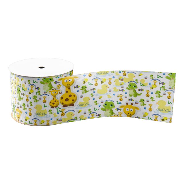 Wild One First Birthday Ribbon Grosgrain Ribbon (Spool)