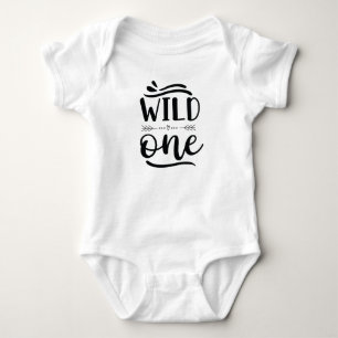 "wild one" funny baby bodysuit