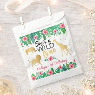 Wild One Girls First Birthday Party Favour Bags