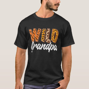 Wild One Grandpa Two Wild Family Birthday Animal M T-Shirt
