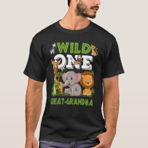 Wild One Great Grandma Zoo Birthday Safari Jungle T-Shirt
