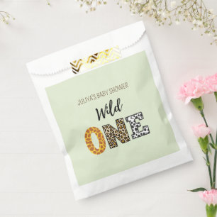  Wild one green baby shower Favour Bag