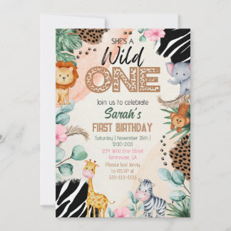 Wild One Invitation 