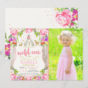 Wild One Invitation Girl Wild One 1st Birthday