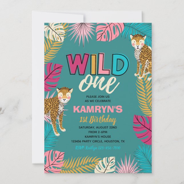 Wild ONE Invitation | Girl Wild One Invitation (Front)