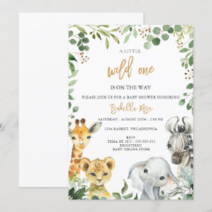 Wild One is on the Way Baby Shower Invitation