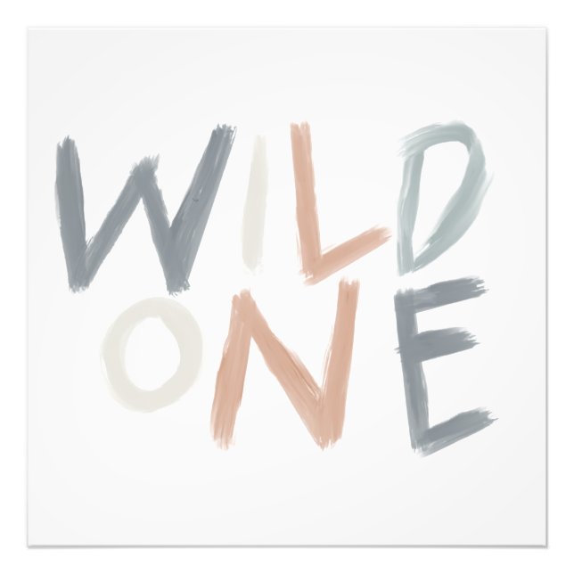 Wild One Jungle 1st Birthday Boy Girl Kids  Photo Print (Front)