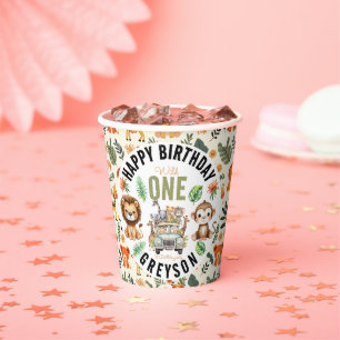 Wild One Jungle Adventure 1st Birthday Paper Cups