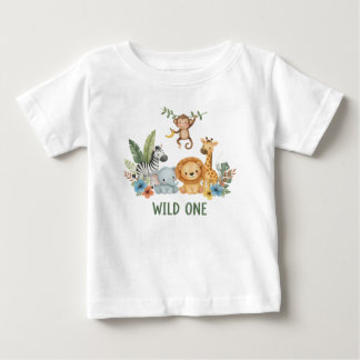 Wild One - Jungle Animals Baby T-Shirt