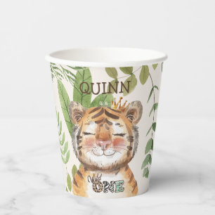 Wild One Jungle Animals Safari 1st Birthday Paper Cups