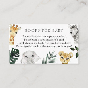 Wild One Jungle Books for Baby Enclosure Card