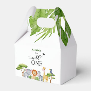 Wild One Jungle Greenery Birthday Favour Box