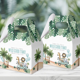 Wild One Jungle Safari 1st Birthday Party Favour Box
