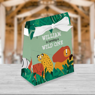 Wild One Jungle Safari Animals Fun First Birthday Favour Box