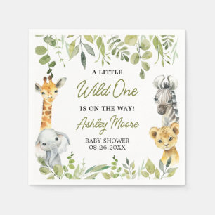 Wild One Jungle Safari Baby Shower Napkin