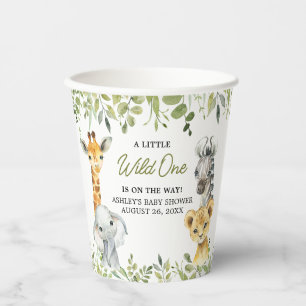 Wild One Jungle Safari Baby Shower  Paper Cups