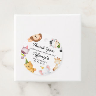 Wild One Jungle Safari Baby Shower Party Favour Tags