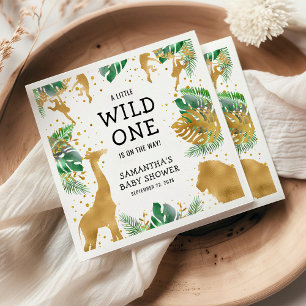 Wild One Jungle Safari Baby Shower Party Napkin