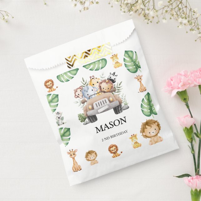 Wild One Jungle Safari Birthday for Boys Favour Bags (Sealed)