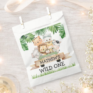 Wild One Jungle Safari Birthday Party Favour Bags