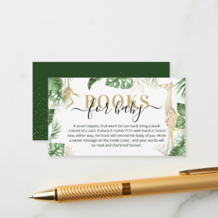 Wild One Jungle Safari Book Request Baby Shower  Enclosure Card